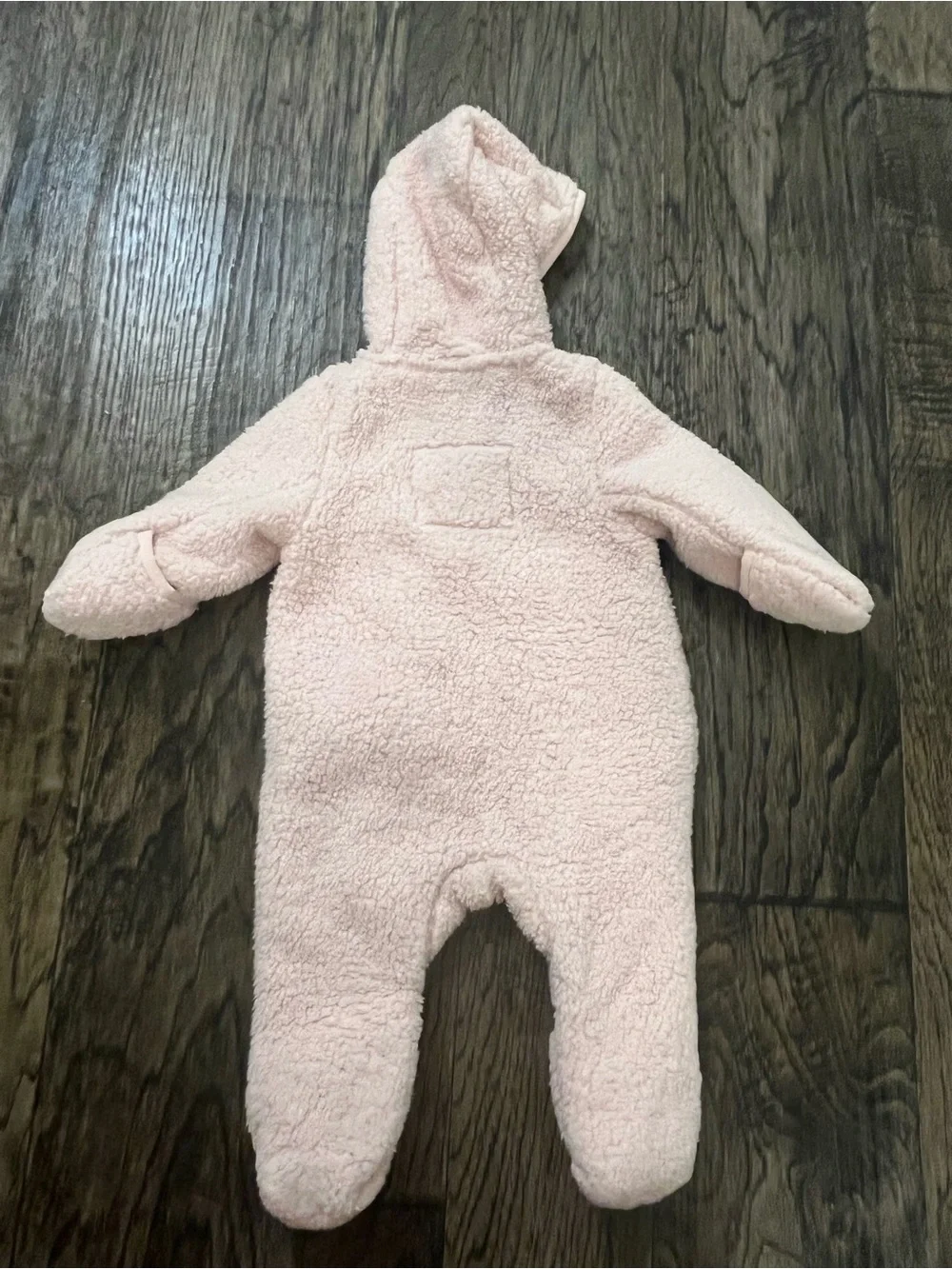 The North Face Light Pink Sherpa Infant One-Piece Hooded Footed Bunting